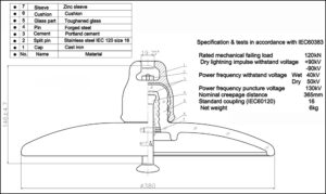 Aerodynamic glass insulator 10